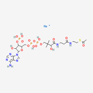Chemical structure of Acetyl Coenzyme A (sodium salt)