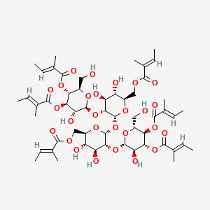 Chemical structure of Actinotetraose Hexatiglate