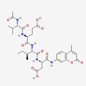 Chemical structure of Ac-VEID-AMC