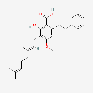 Chemical structure of Amorfrutin B