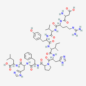 Chemical structure of Angiotensin I (human, rat, mouse) (trifluoroacetate salt)