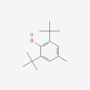 Chemical structure of BHT