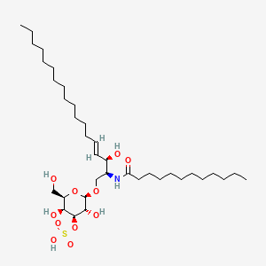 Chemical structure of 3-O-Sulfogalactosylceramide (d18:1/12:0)
