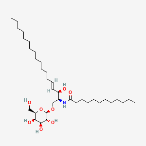 Chemical structure of C12 Galactosylceramide (d18:1/12:0)