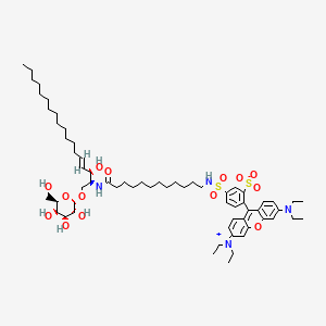 Chemical structure of C12 Lissamine-rhodamine Galactosylceramide (d18:1/12:0)