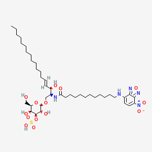 Chemical structure of C12 NBD 3'-sulfo Galactosylceramide (d18:1/12:0)