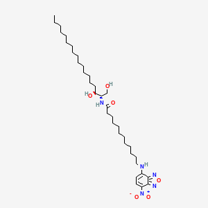 Chemical structure of C12 NBD L-threo dihydro Ceramide (d18:0/12:0)