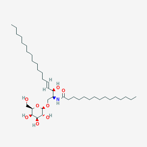 Chemical structure of C15 Galactosylceramide (d18:1/15:0)