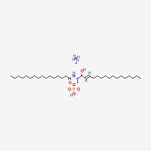 Chemical structure of C16 Ceramide-1-phosphate (d18:1/16:0) (ammonium salt)