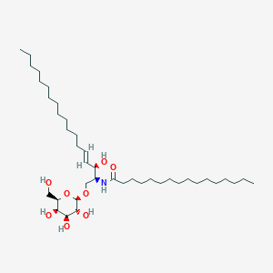 Chemical structure of N-Palmitoylgalactosylsphingosine
