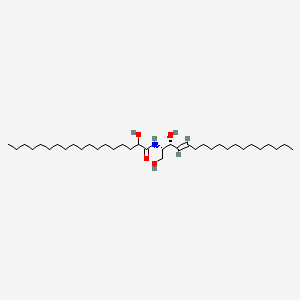 Chemical structure of N-2-hydroxystearoylsphingosine