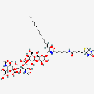 Chemical structure of C6 Biotin Ganglioside GD3 (d18:1/6:0)