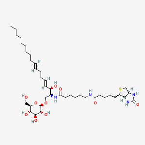 Chemical structure of C6 Biotin Glucosylceramide (d18:1/6:0)
