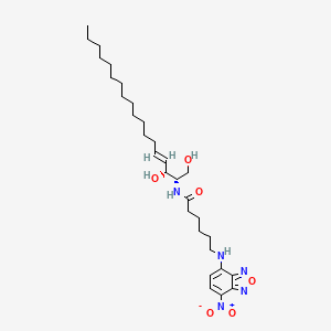 Chemical structure of C6 NBD Ceramide (d18:1/6:0)