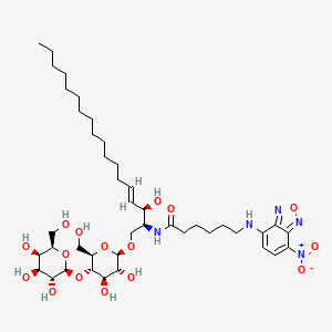 Chemical structure of C6 NBD Lactosylceramide (d18:1/6:0)