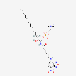 Chemical structure of C6 NBD Sphingomyelin (d18:1/6:0)