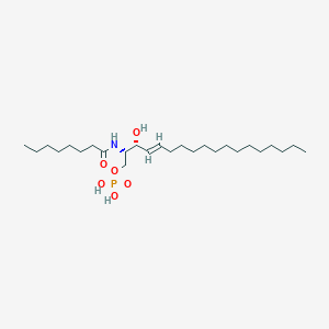 Chemical structure of C8 Ceramide-1-phosphate (d18:1/8:0)