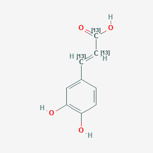 Chemical structure of Caffeic Acid-13C3