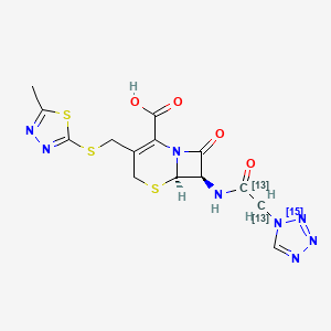 Chemical structure of Cefazolin-13C2,15N
