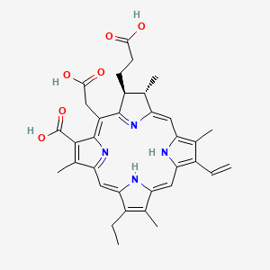 Chemical structure of Chlorin e6