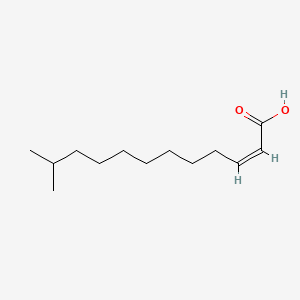 Chemical structure of cis-11-Methyl-2-dodecenoic acid