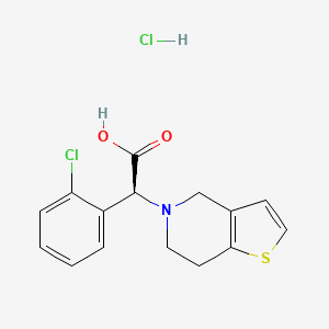 Chemical structure of Clopidogrel Carboxylic Acid (hydrochloride)