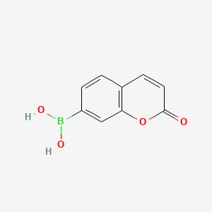 Chemical structure of Coumarin Boronic Acid