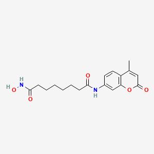 Chemical structure of coumarin-SAHA