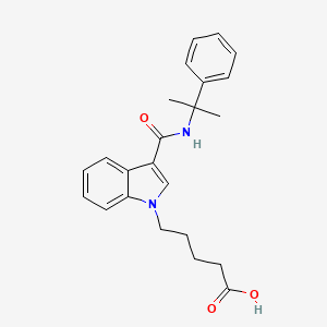 Chemical structure of CUMYL-PICA N-pentanoic acid metabolite