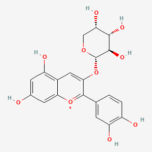 Chemical structure of Cyanidin 3-O-arabinoside