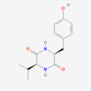 Chemical structure of Cyclo(L-Tyr-L-Val)
