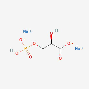 Chemical structure of D-(-)-3-Phosphoglyceric Acid (sodium salt)