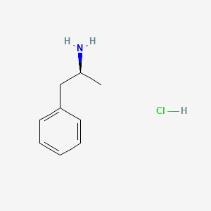 Chemical structure of Dextroamphetamine hydrochloride