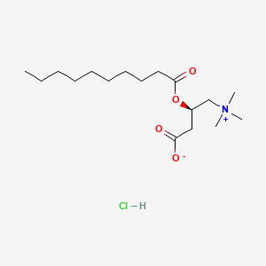 Chemical structure of Decanoyl-L-carnitine (chloride)