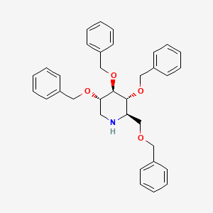 Chemical structure of Deoxynojirimycin Tetrabenzyl Ether
