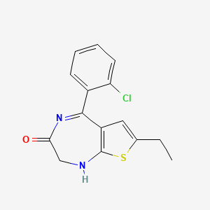 Chemical structure of Desmethylclotiazepam