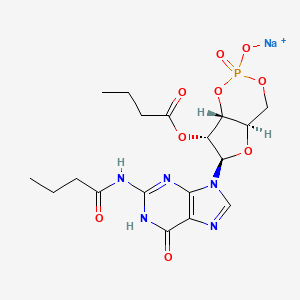 Chemical structure of Dibutyryl-Cyclic GMP (sodium salt)