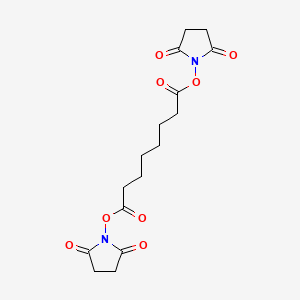 Chemical structure of Disuccinimidyl Suberate