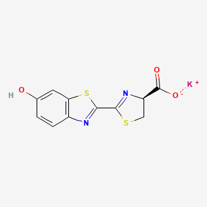 Chemical structure of D-Luciferin (potassium salt)