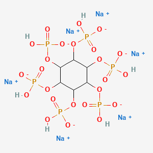 Chemical structure of D-myo-Inositol-1,2,3,4,5,6-hexaphosphate (sodium salt)