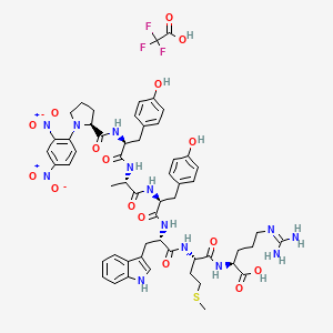Chemical structure of Dnp-PYAYWMR (trifluoroacetate salt)