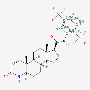 Chemical structure of Dutasteride-13C6