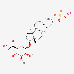 Chemical structure of Estradiol 3-sulfate 17β-Glucuronide (potassium salt)