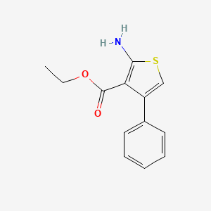 Chemical structure of Ethyl 2-amino-4-phenylthiophene-3-carboxylate