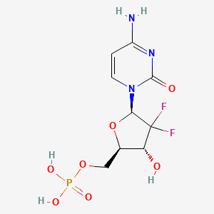 Chemical structure of Gemcitabine monophosphate (sodium salt hydrate)