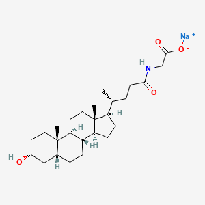Chemical structure of Glycolithocholic Acid (sodium salt)