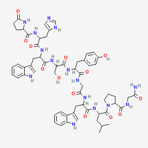Chemical structure of GnRH (free acid; trifluoroacetate salt)
