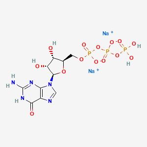 Chemical structure of Guanosine 5′-triphosphate (sodium salt hydrate)