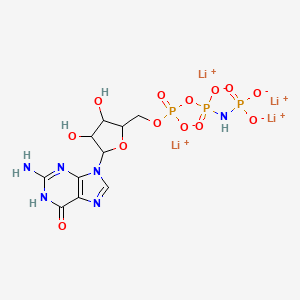 Chemical structure of Guanylyl Imidodiphosphate (lithium salt)