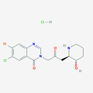 Chemical structure of Halofuginone hydrochloride